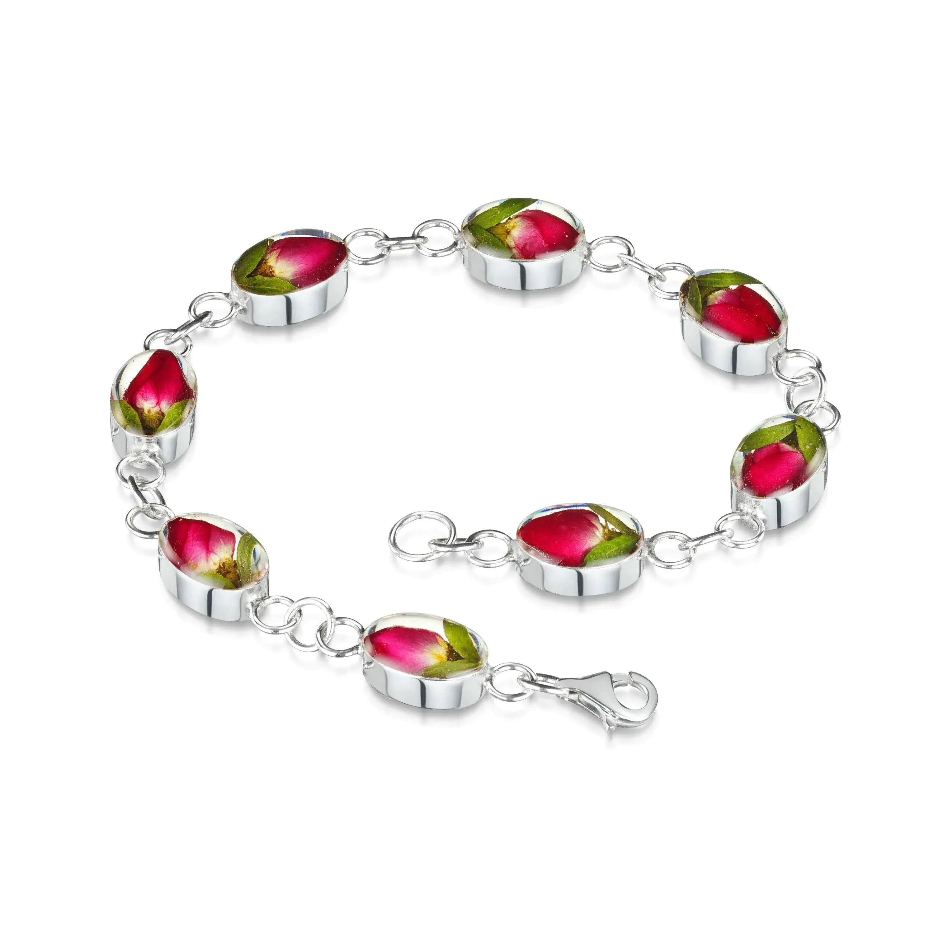 Handmade Silver Bracelet with Miniature Rosebuds Shrieking