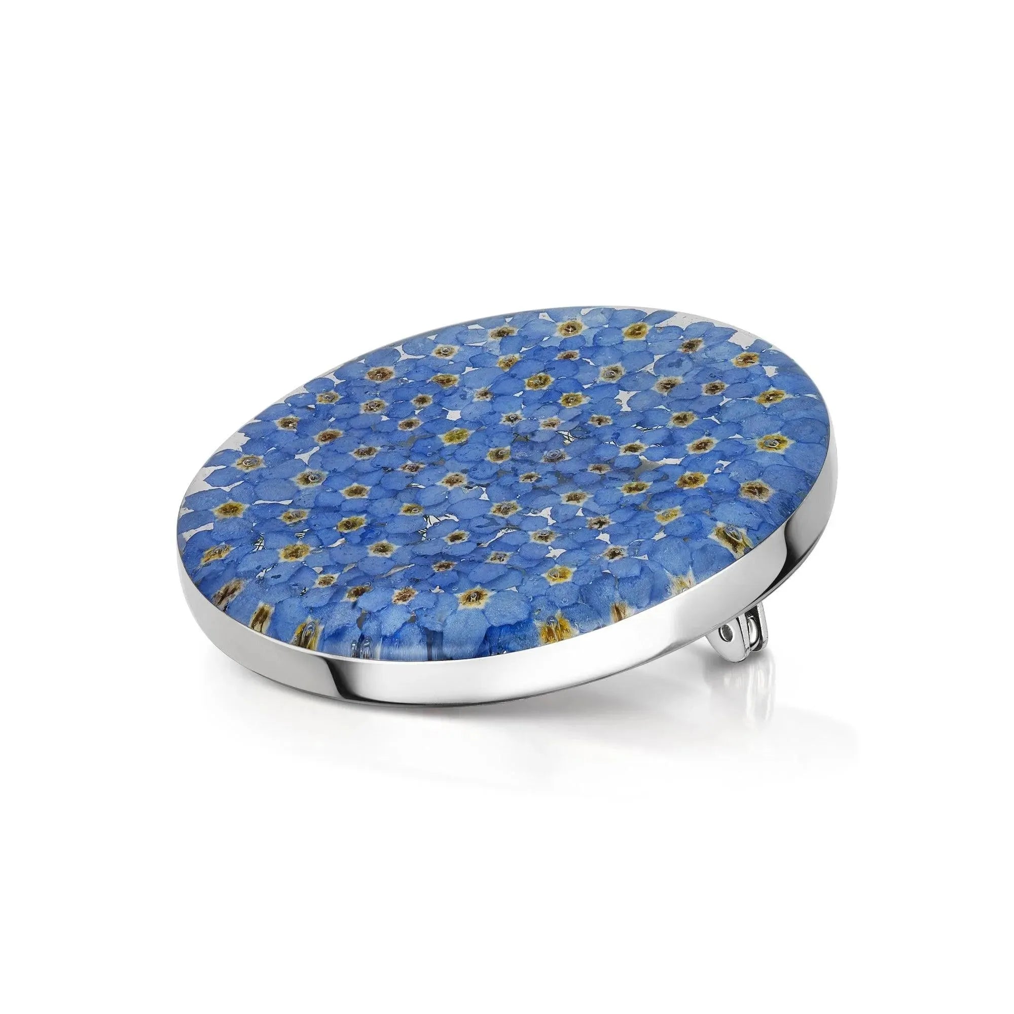 Silver Brooch - Forget-me-not - Full Moon XL