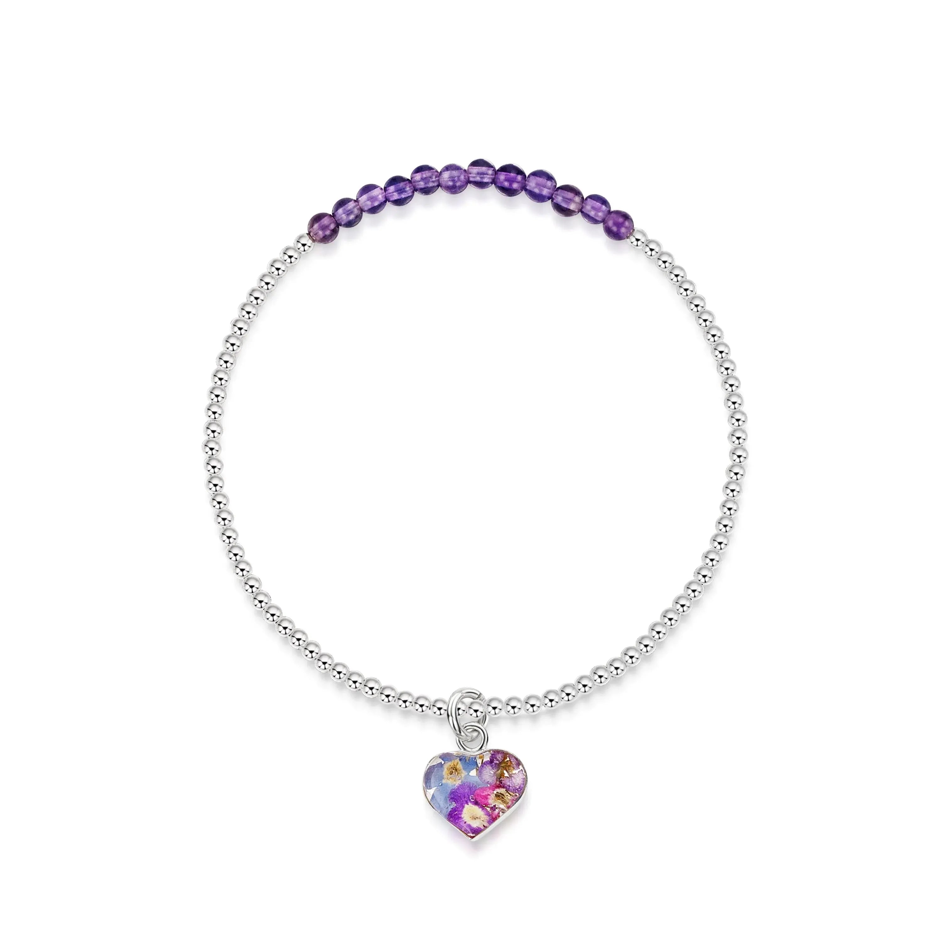 Ciondolo piccolo fiore viola in argento sterling 925 per bracciale Pandora Ciondolo piccolo fiore viola in argento sterling 925 per bracciale Pandora