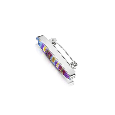 Purple Haze Bar Brooch with Real Flowers in Resin – Shrieking Violet®