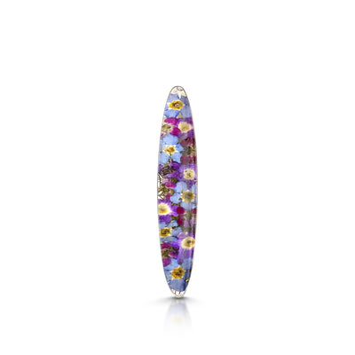 Purple Haze Bar Brooch with Real Flowers in Resin – Shrieking Violet®
