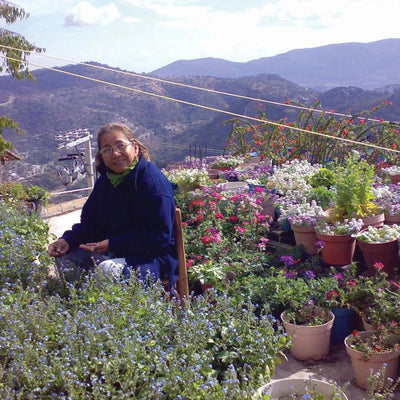 Stříbrné náušnice - Pomněnka - Úplněk