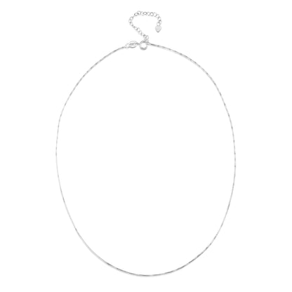 Forget-Me-Not Teardrop Pendant Necklace in Sterling Silver