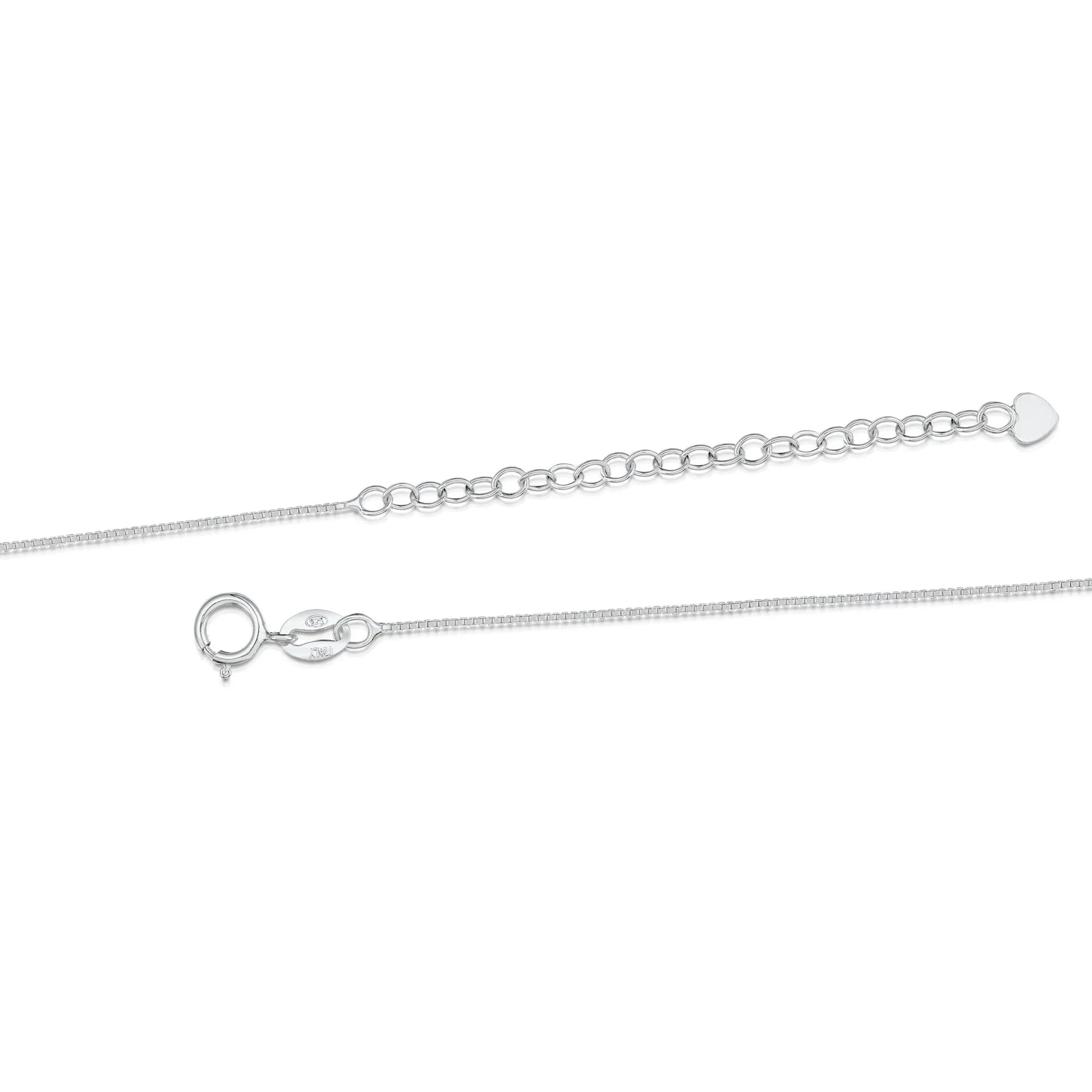 Zilveren sleutel van sol en echte klavertjevier hanger ketting