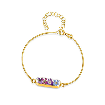 Purple flower bracelet by Shrieking Violet®
