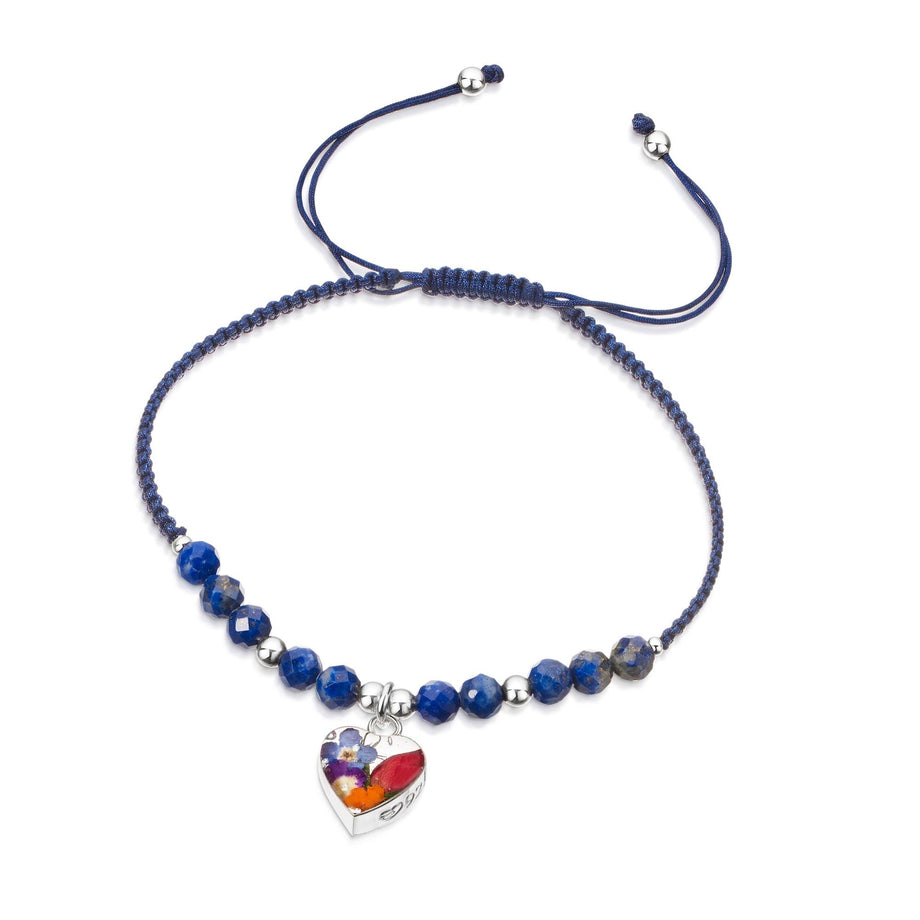 3pcs Gemstone & Heart Decor Chain Bracelet - Cider