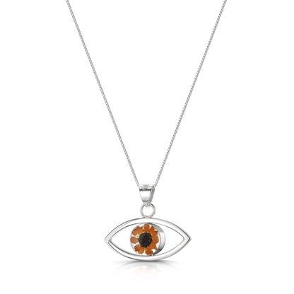 Silver Necklace - Sunflower - Lucky Eye