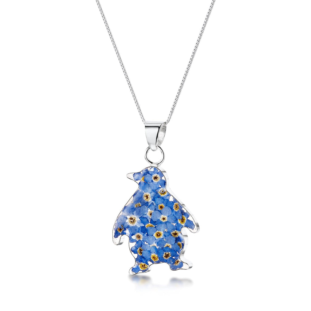 Silver Pendant - Forget-me-not - Penguin