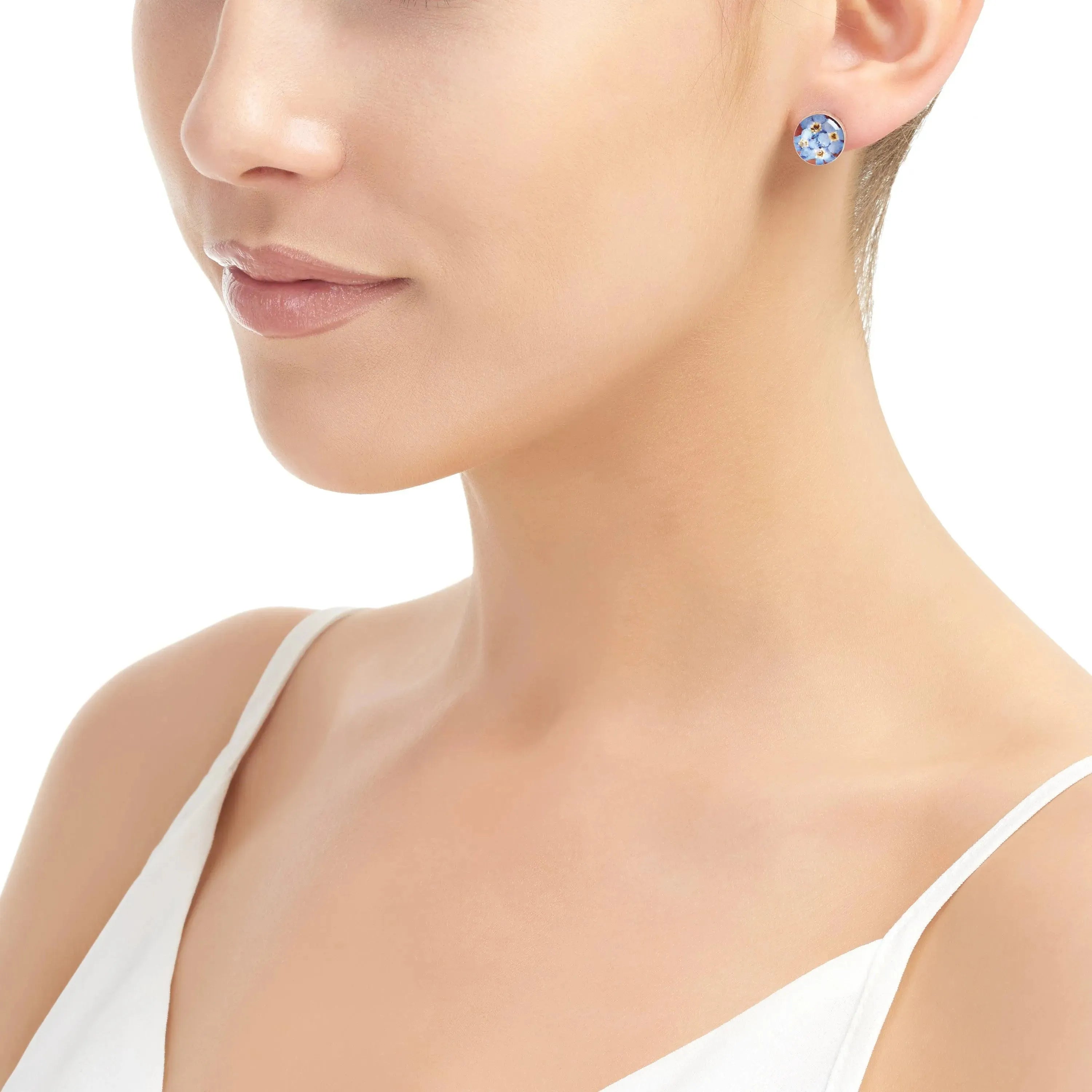 Shrieking violet forget me not earrings Clearance